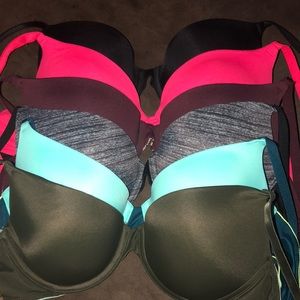 Bundle of pink by Victoria secret push up bras